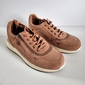 BILLY Footwear Comfort Jogger sneaker in a tan or blush suede color 11W